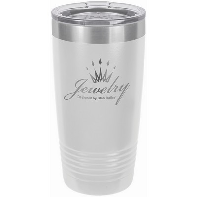 20 Oz. White Vacuum Insulated Tumbler